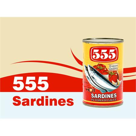 555 Sardines in Tomato Sauce Hot 425g