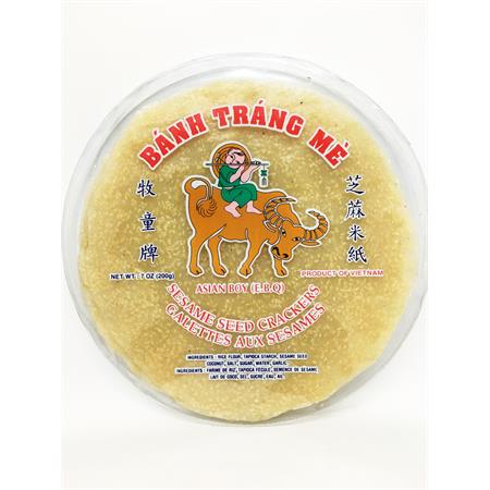 Asian Boy Sesame Rice Crackers White 200g