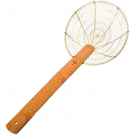 Bamboo Handle Wire Skimmer BRASS 6