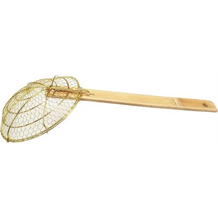 Bamboo Handle Wire Skimmer BRASS 8