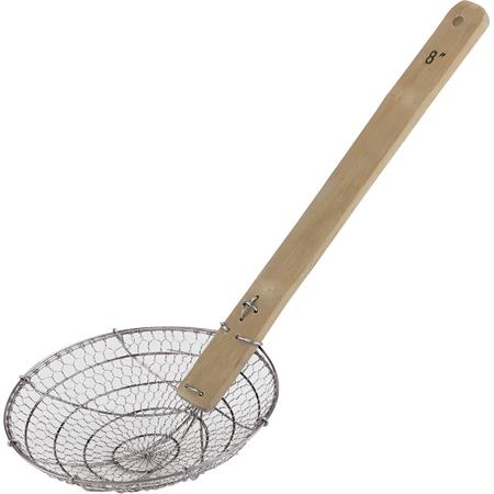 Bamboo Handle Wire Skimmer Iron 8