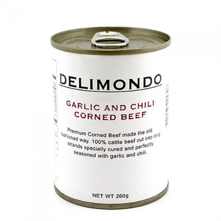 Delimondo Corned Beef Garlic & Chili 260g