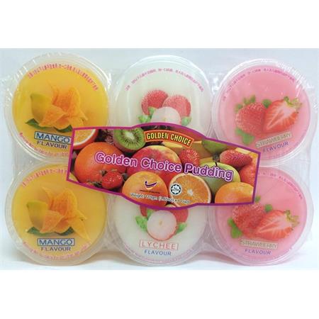 Golden Choice Pudding Assorted with Nata de Coco 110g x 6