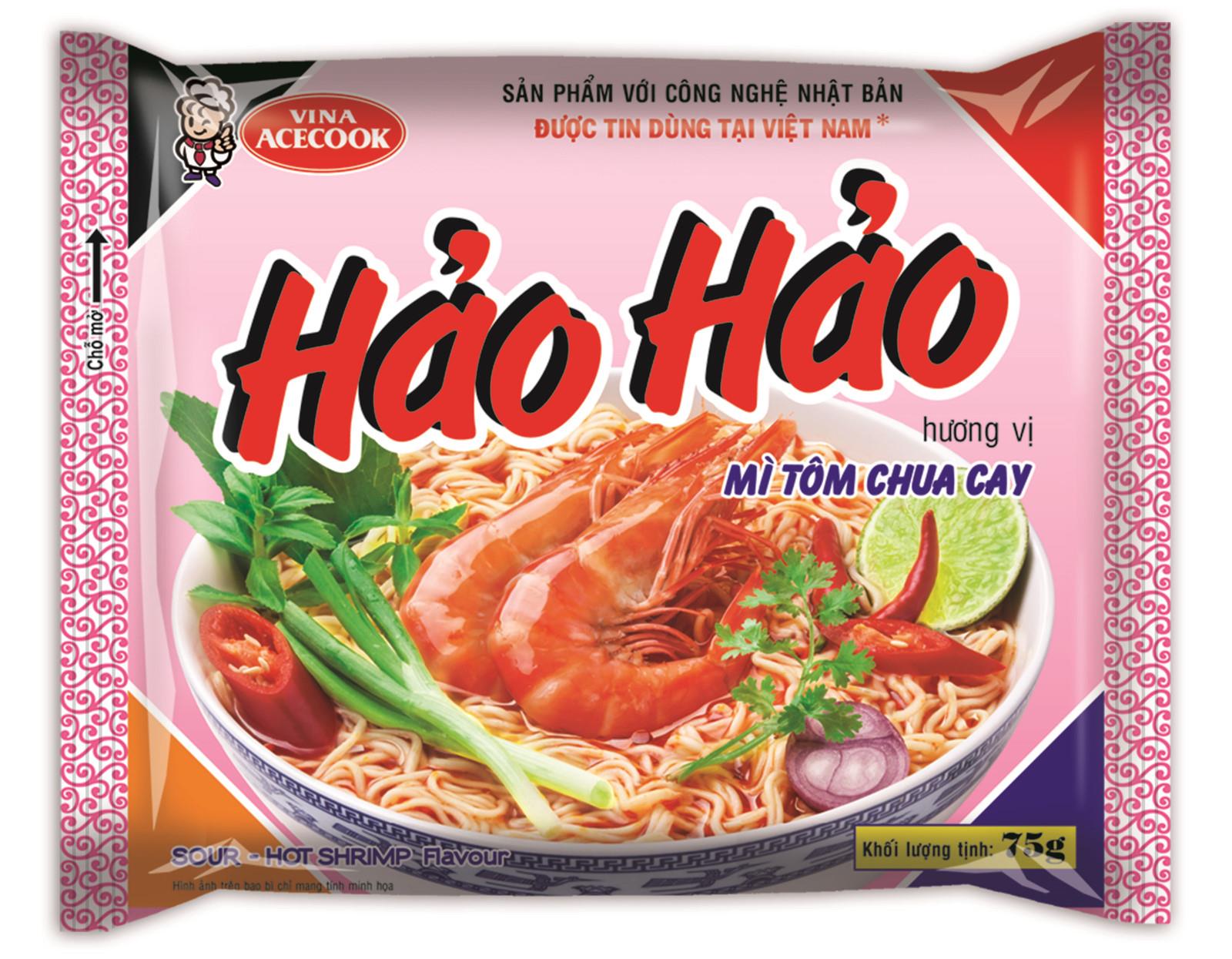 Hao Hao Instant Noodles Soup Hot & Sour Shrimp Flavour 75g from Buy ...