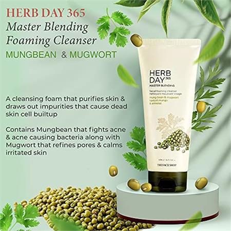 Herb Day Cleansing Foam Mung Bean & Mugwort 170ml