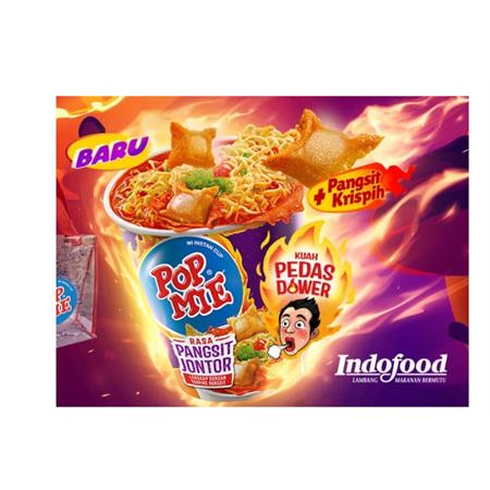 Indomie Pop Mie Kuah Pedas Dower Pangsit Jontor 75g