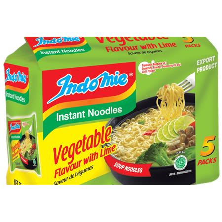 Indomie Vegetable Flavour with Lime 5*75g