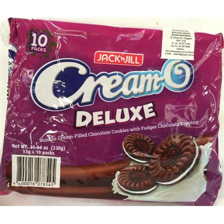 Jack n' Jill Cream-O Sandwich Cookies Deluxe 33g x 10