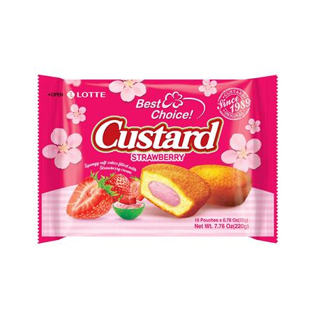 Lotte Custard Strawberry 220g