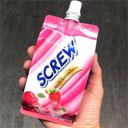 Lotte Screw POUCH Strawberry & Apple 160ml