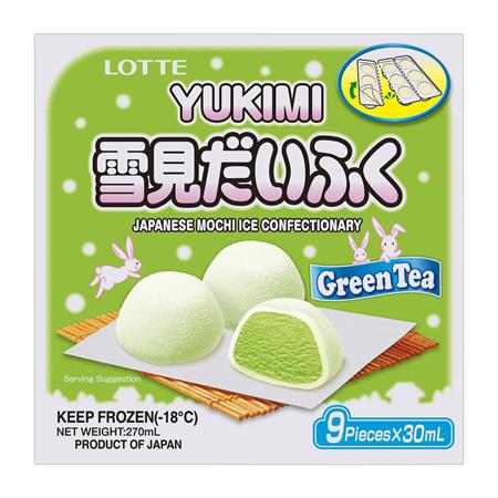 Lotte Yukimi Japanese Mochi Ice Cream Green Tea 270ml