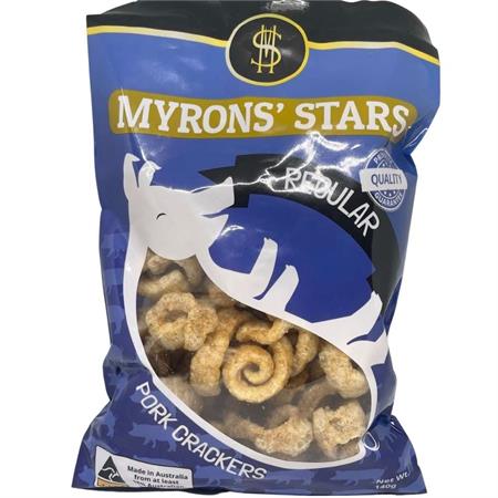 Myrons' Stars Pork Crackers Regular 140g