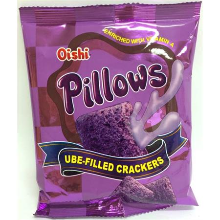 Oishi Pillows Ube Filled Crackers 38g