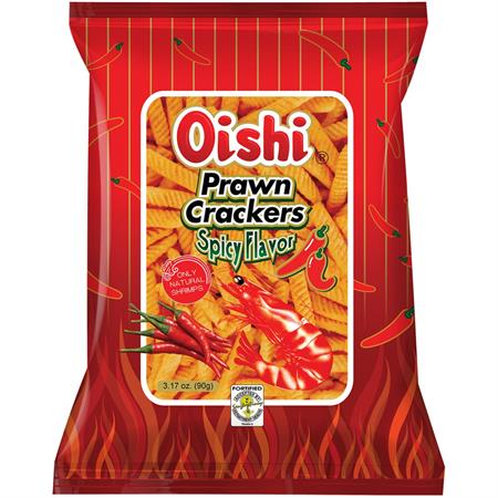 Oishi Prawn Crackers Spicy Flavour 90g