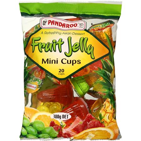 Pandaroo Fruit Jelly Mini Cups 380g