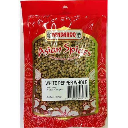 Pandaroo Peppercorn White Whole 100g