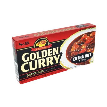 S&B Golden Curry Sauce Mix Extra Hot 220g